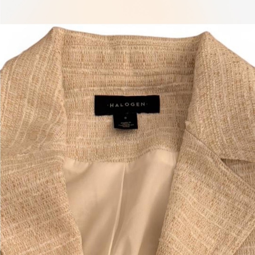 Halogen Beige Textured Blazer - Picture 4 of 5